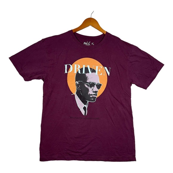 Malcolm X T-Shirt Men's Red Driven Civil Rights Leader Martin Luther King Jr XL - Picture 1 of 4